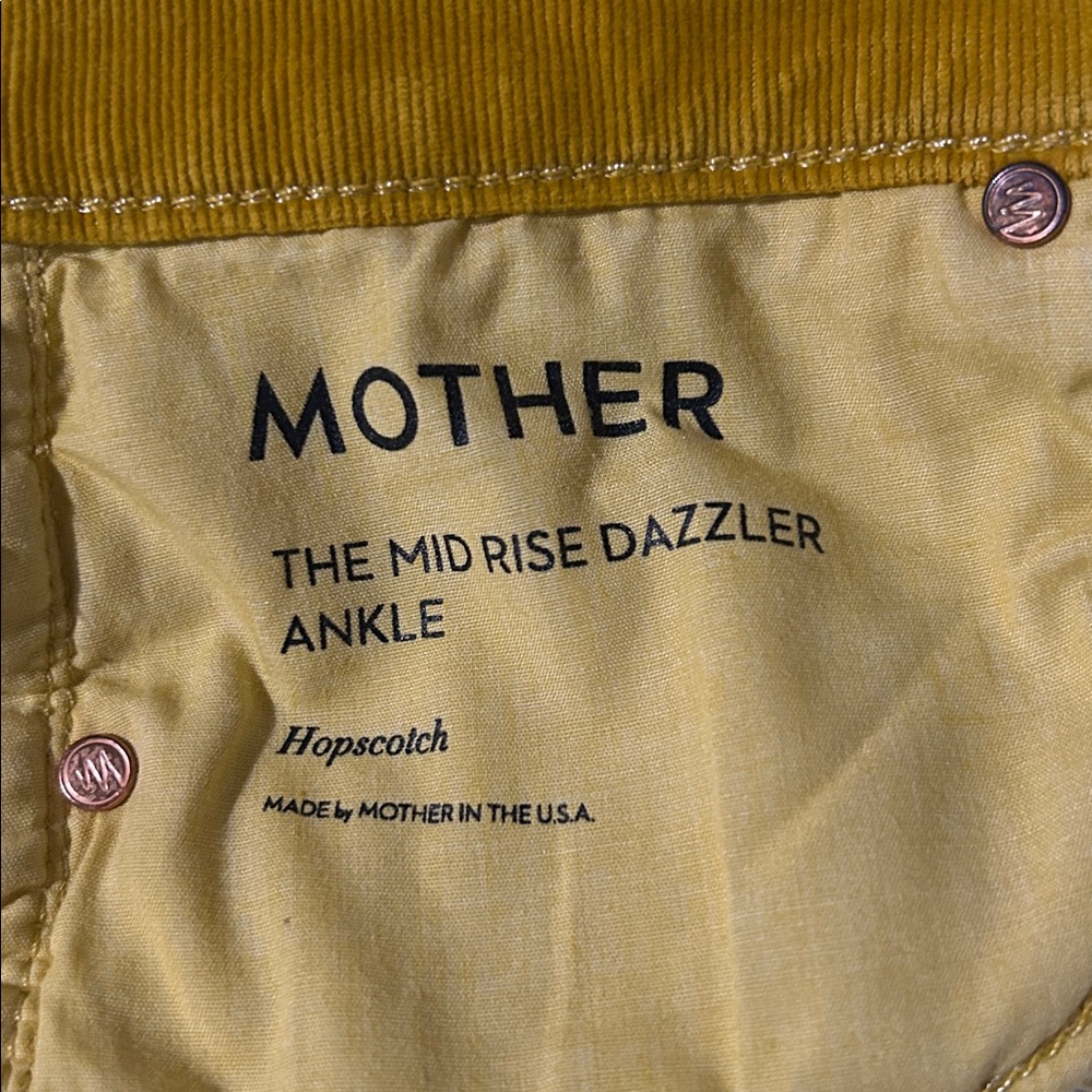 MOTHER Hopscotch Corduroy Ankle Pants Sz:28 - Picture 6 of 10